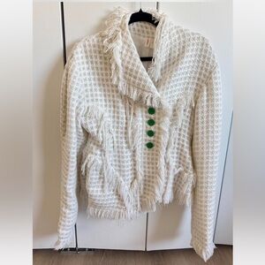 Elegant White Tweed Jacket
